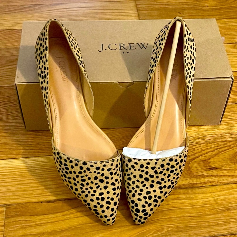 Brand new J Crew Zoe Calf Hair flats!
